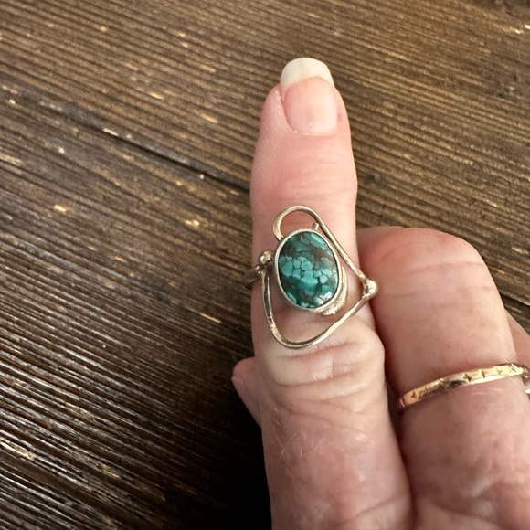 Sterling silver turquoise dainty ring - Picture 13 of 13